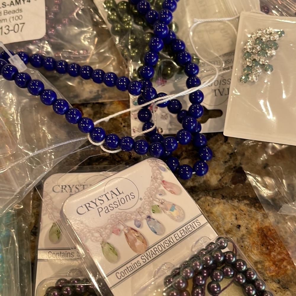 Beads!  Swarovski pearls, druk pearls, Czech fire polished beads